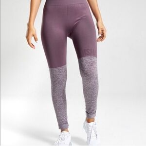 Gymshark 2 Tone Seamless Leggings Small Purple
